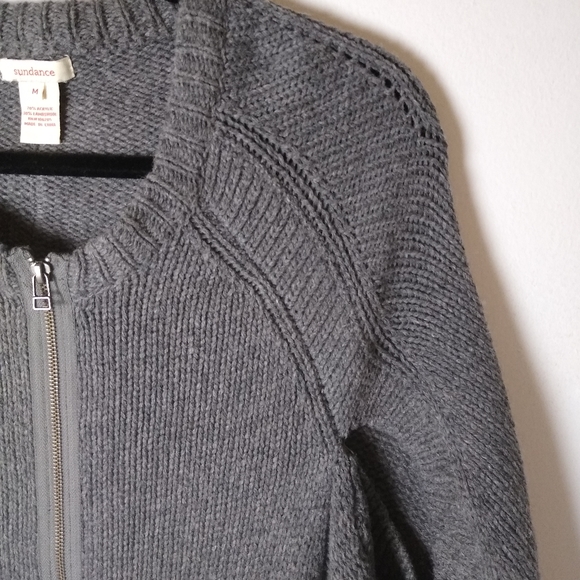 Sundance Size M Gray Cocoon Sweater Gray Lambswool Blend EUC - Picture 5 of 6